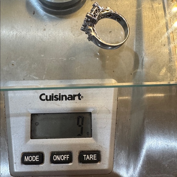 VINTAGE 18K WHITE GOLD 3 CT NATURAL DIAMOND RING! - Picture 11 of 13